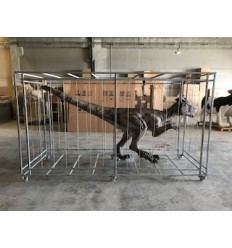 DINOSAURIO RAPTOR EN JAULA