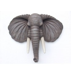 CABEZA DECORATIVA DE ELEFANTE AFRICANO