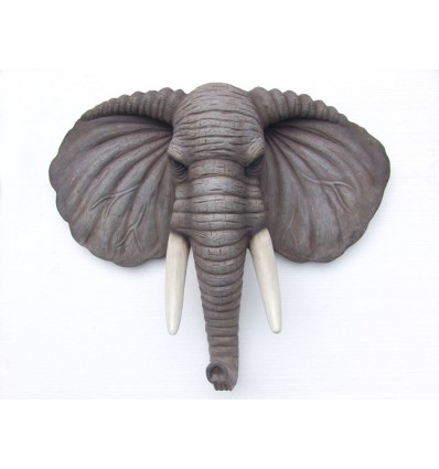 CABEZA DECORATIVA DE ELEFANTE AFRICANO