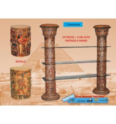 ESTANTERIA CON COLUMNAS EGIPCIAS