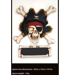 PIRATE SKULL WITH BLACKBOARD