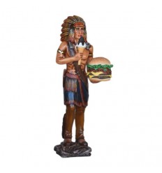 INDIO CON HAMBURGUESA Y HELADO