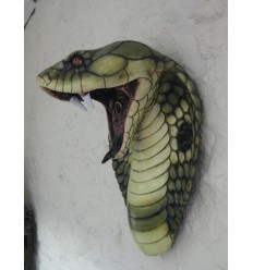 CABEZA SERPIENTE COBRA VERDE